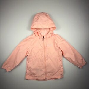 Columbia Toddler Girls Peach Hooded Windbreaker Jacket Size 4T